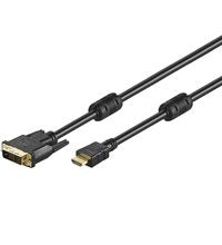 Goobay Cable DVI-d/Hdmi, HDMI Chapado Oro a DVI-d, 2M