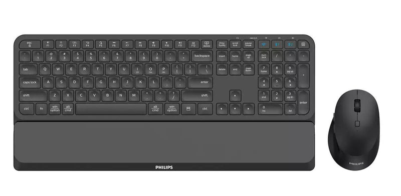 Philips Keyboard English + Mouse 6000 Series SPT6607B/00 RF Wireless + Bluetooth Ee. Uu. Black