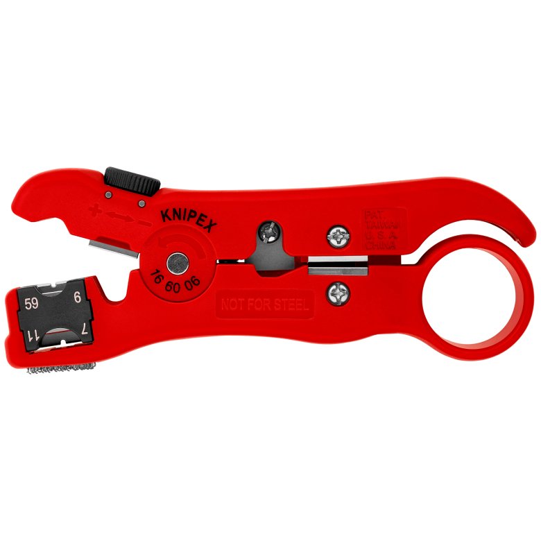 Knipex Tool Pelado Cables Coaxiales And Datos 125MM, Paquete Autoservicio