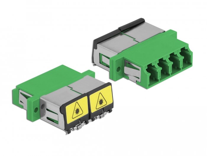 Lwl Empalme With Cover Protection Láser Lc Quad Connector Female a Lc Quad Connector Female Singlemode Green