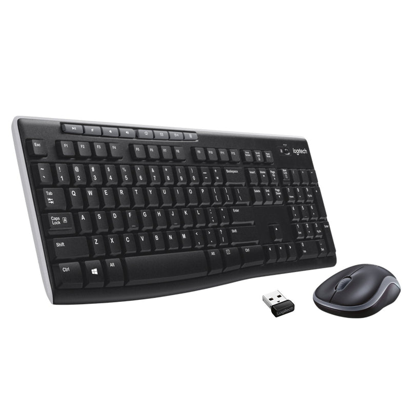 Logitech Wireless Combo MK270 Keyboard Mouse Included USB Qwertz Suizo Black