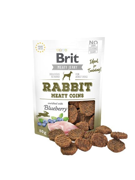 Brit Jerky Rabbit Meaty Coins Conejo Golosina Perros 80G