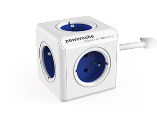 Allocacoc Powercube Extended Type And Base Múltiple 1,5M 5 Salidas AC Indoor Blue