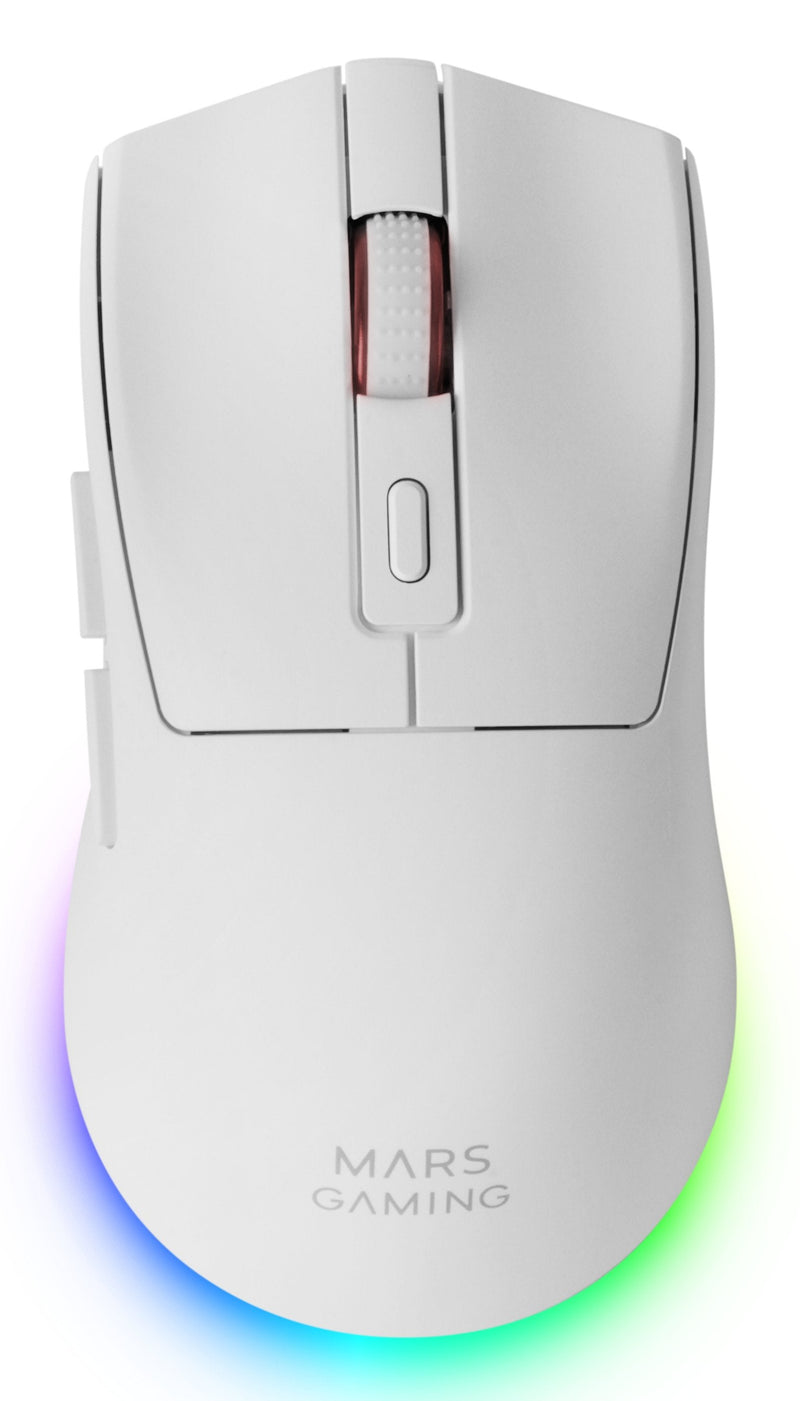 Mars Gaming Mouse Optico MMT3 RGB White RGB Chroma/ Óptico/ 14400 DPI/ Base Charging/ Rechargeable Up To 100H