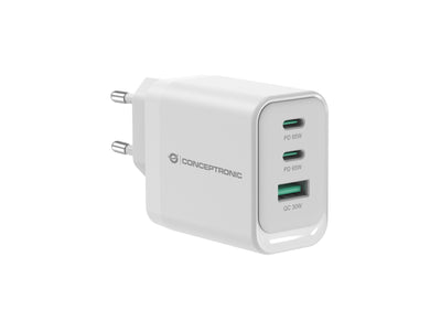 Conceptronic Wall Charger Quick Charge 3.0 Pd Pps 2 Ports USB-C 1 Port USB-A Althea 65W — image 1