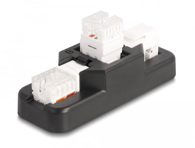 Keystone Lsa Set With Auflegehalterung RJ45 RJ11 CAT.6 Black — image 1