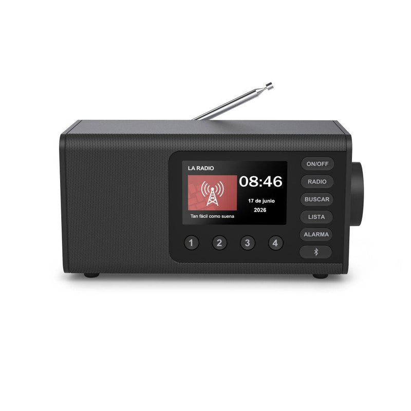 Hama Radio Digital With Speaker DR1001 Fm/Dab+ Bt Screen 4.3 5W Watch Despertador Black