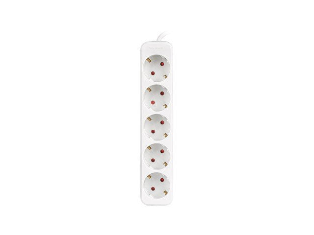 Lanberg Power Strip 5 Sockets Schuko White 3M