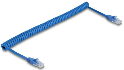 Delock Cable RJ45 Spiral Mecker Zu Mecker CAT.6 UTP 0,6-1,2 — image 1