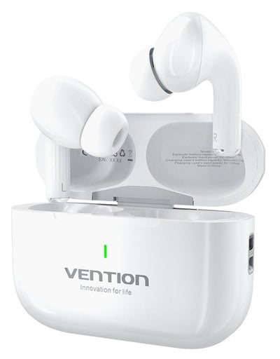 Vention Headphones Bluetooth Echo Lite E11 With Case Charging Battery Life 6H White — image 1