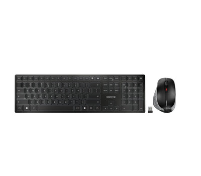 Cherry Dw 9500 Slim Keyboard + Mouse RF Wireless + Bluetooth QWERTY Spanish Black Grey — image 1