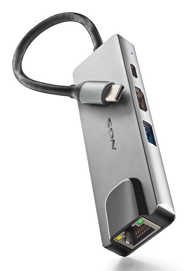 Adapter USB-C 4 1: Hdmi, Usb-c, RJ45 And USB 3,0