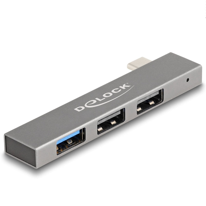 Delock 64274 Hub USB Slim 3 Ports With USB Type-c™ a 1 X USB 10Gbps Tipo-a + 2 X USB 2.0 Tipo-a
