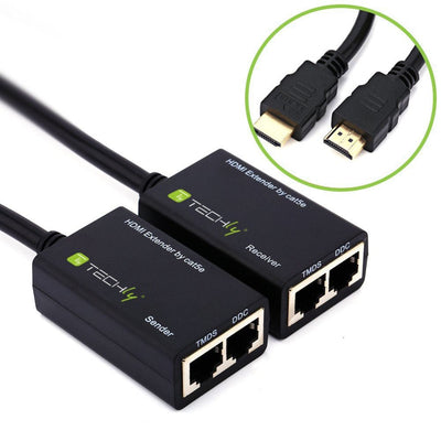 Techly HDMI Extender By CAT.5E/6 Cable Up To 30M — image 1