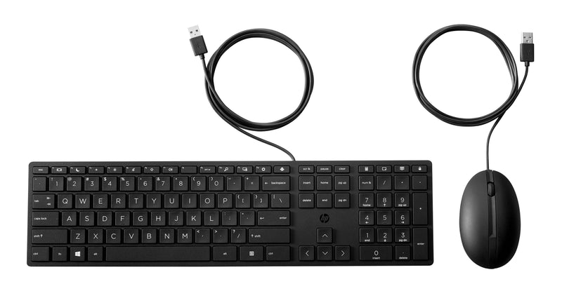 HP Keyboard German + Mouse Wired Desktop 320MK, 9SR36AAABD