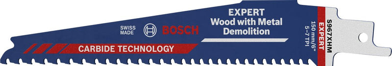 Bosch Hoja Saw Sable Professional Expert 'demolición Wood With Metal S 967 Xhm, 10 Units Length 150MM 26089