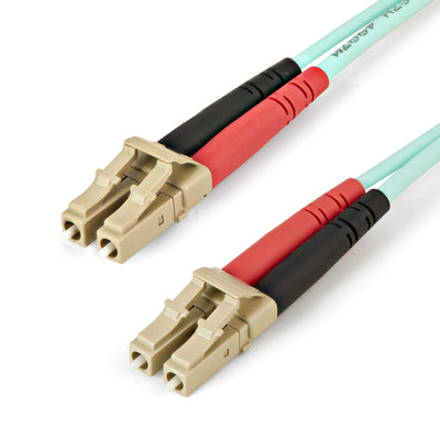 StarTech.com Cable 1M Fibre Optic Dúplex Multimode OM4 100GB 50/125 Lszh Lc a Lc - Aguamarina — image 1