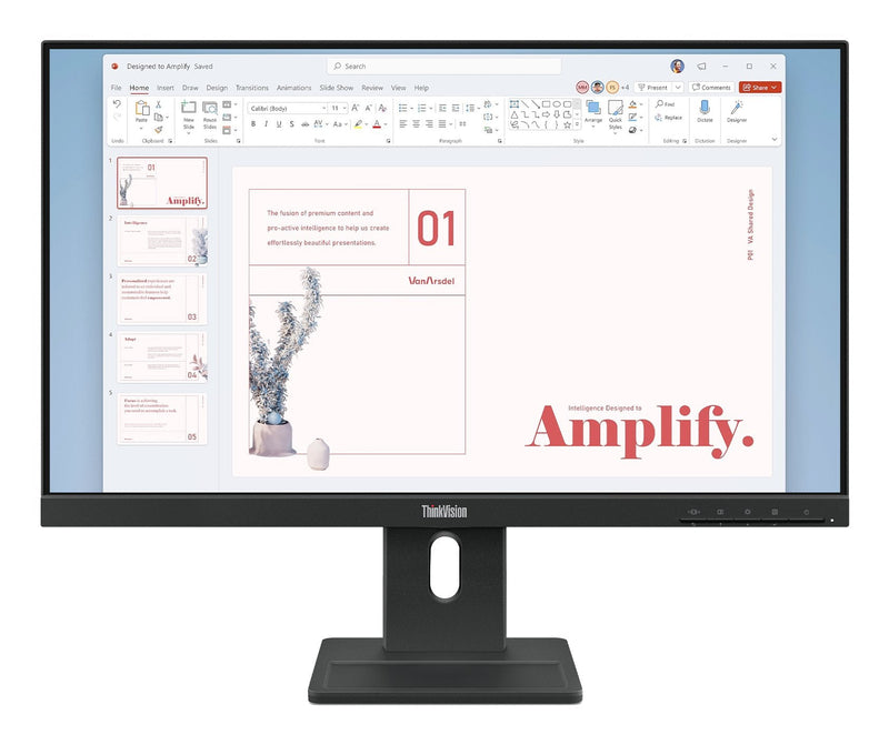 Lenovo Monitor Thinkvision E24-40 23.8 1920 X 1080 Pixels Full HD LCD Black