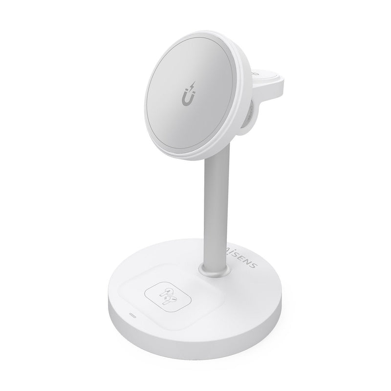 Aisens Charger Wireless USB-C 3 1 15W Mobile Phone Apple Watch, Headphones With Case Charging White