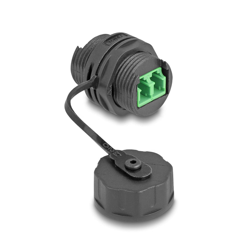 Delock 88033 Connector Cable Fibre Optic Lc Duplex Female a Lc Duplex Female With Cover Protectora Waterproof