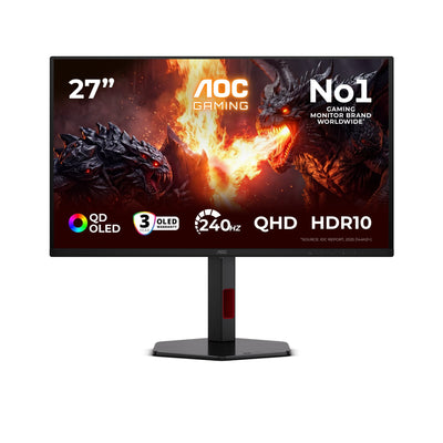 AOC Monitor Gaming Q27G4ZDR 27, 2560X1440 0.03MS 250CD M², Hdmi, DisplayPort, Headphone Out — image 1