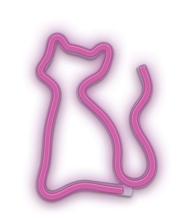 Forever Lamp Neon LED Cat Pink