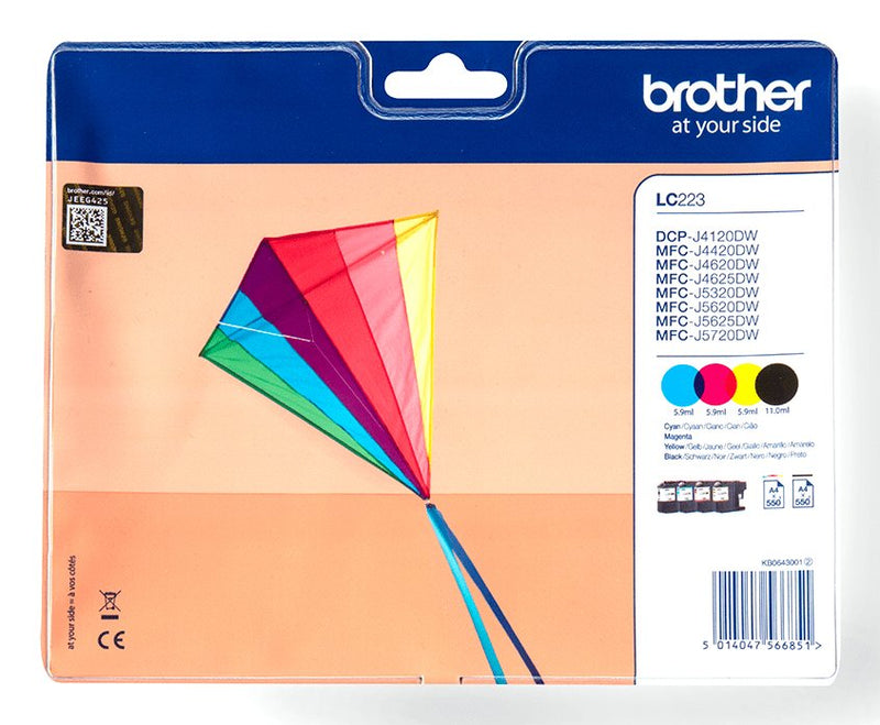 Brother Genuine Ink LC223 Value Bp Ink & Dr Sec Tag