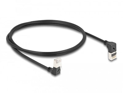 Delock Network Cable RJ45 CAT.6A S/FTP Slim 90° Oben / Unten Angular 1M — image 1