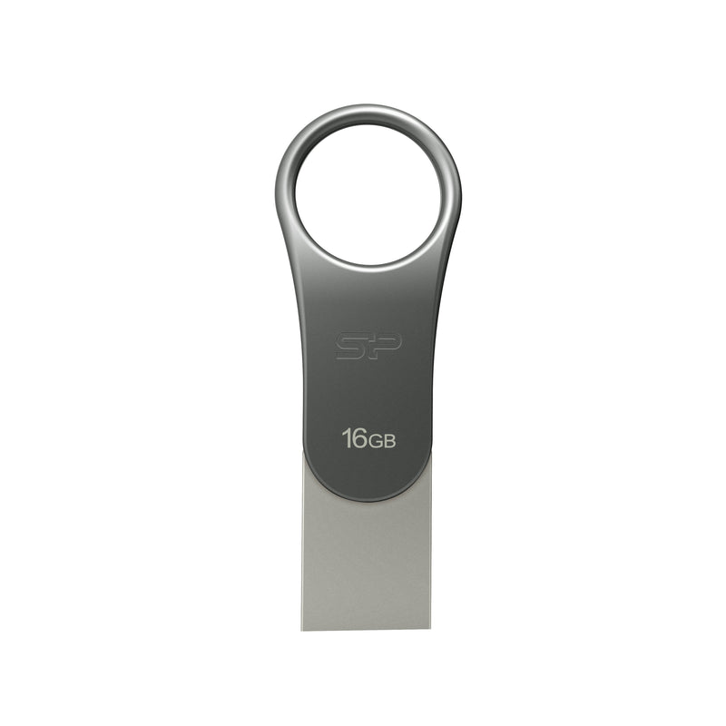 USB Flash Drive 16GB Silicone Power USB 3.0 C80 Silver Type-c Ready