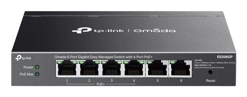 TP-Link ES206GP Omada 6-PORT Gigabit Easy Managed Switch With 4-PORT PoE +