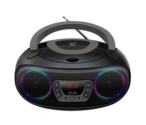 Denver Reproductor Cd TCL-212BTGREY 2*2W Output Radio Fm MP3 USB Función Bluetooh Luces LED — image 1