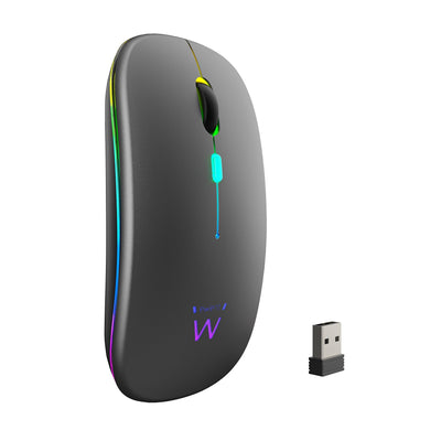 Ewent Mouse Wireless Recarg. Dual Bt/Wi-Fi, RGB — image 1