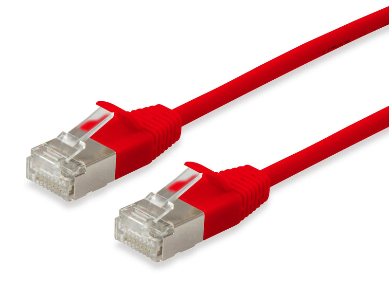 Equip Network Cable CAT.6A F/FTP 2x RJ45 1.00M Rojo Slim Lszh