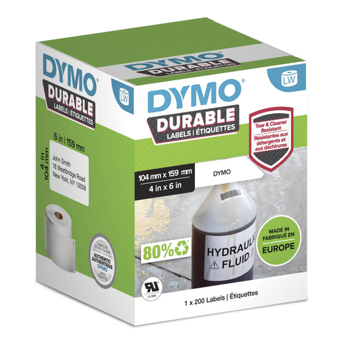 Dymo Durable White Label Printer Self-adhesive — image 1