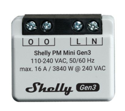 Shelly Plus Pm Mini GEN.3 WLAN Bt, Dispositivo Medición SHELLY_PLUS_PM_MINI_G3