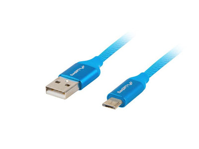 Lanberg USB Cable a Micro USB - 1M - Blue CA-USBM-20CU-0010-BL — image 1