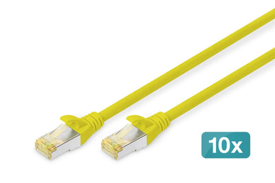 CAT.6A S/FTP Patch CORD10P Awg Cabl 26/7 2M 10 Pieces Yellow — image 1