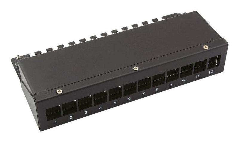 Keystone-portamódulos 12-PORT Black