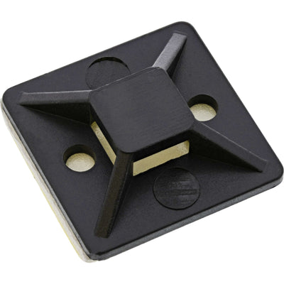 Inline® Cable Tie Mounts Adhesive 20X20MM Black 10PCS — image 1