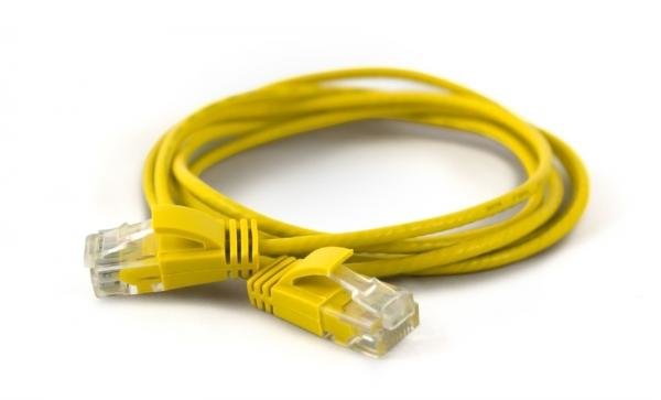 Wantecwire UTP, Cable Extra Thin CAT.6A, D 2,8MM, Yellow Length 0,20M