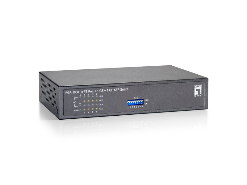Level One Switch No Gestion 8P 10/100 1P 10 /100/1000 PoE 115W + 1P Sfp Gigabit
