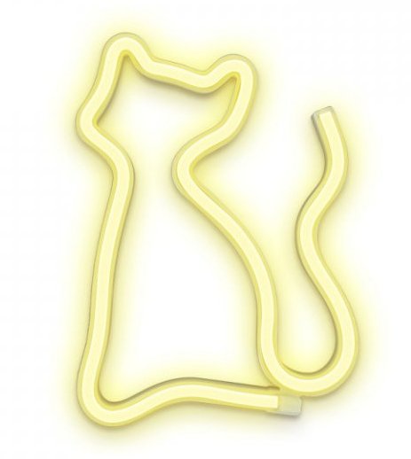Forever Lamp Neon LED Light Cat Warm White Bat + USB