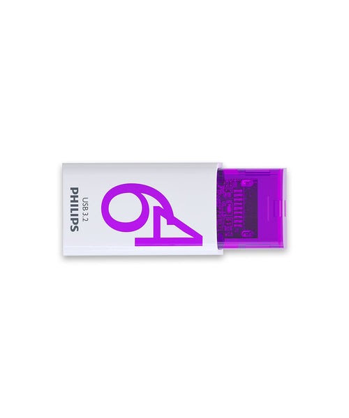 Philips USB 3.2 64GB Click Series Gen 1 USB-C Unit Flash USB 128GB USB Type a 2.0 Silver — image 1