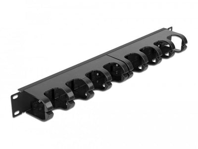 Delock Panel Gestión Cables 19 With 10 Rutas Cables Cerradas 1U Black — image 1