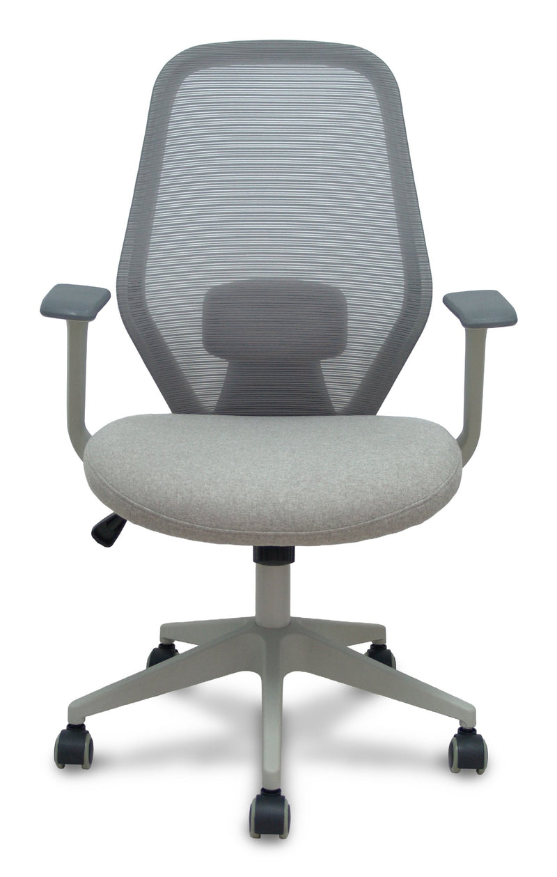 Piqueras And Crespo Forol Chair ERGO529 Grey Respaldo Mesh Grey Asiento Fabric Grey Base Piramidal Grey Claro
