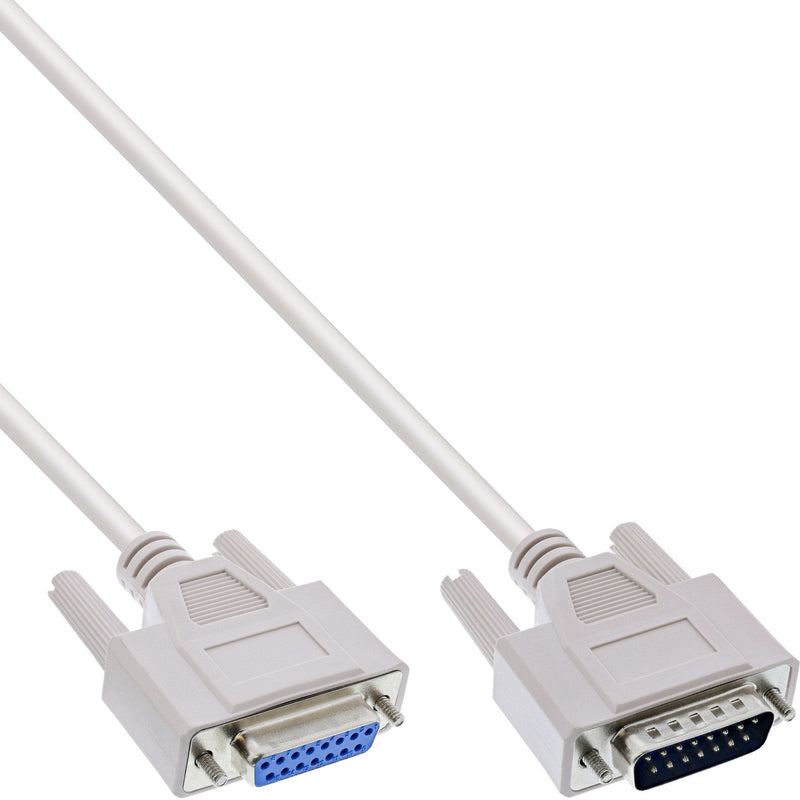 Inline Cable Extensión Gameport DB15 Male a Female 10M