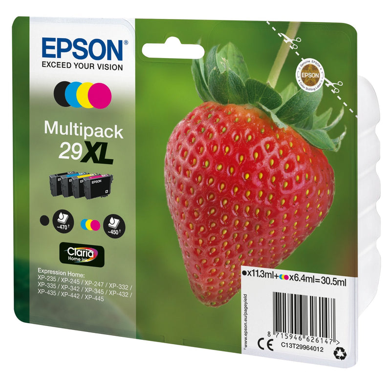 Epson Strawberry Multipack 4-COLOURS 29XL Claria Home Ink
