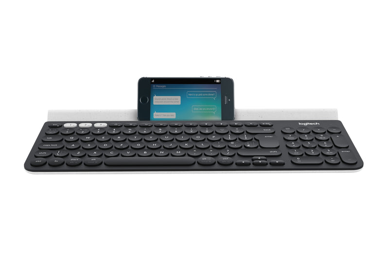 Logitech Teclado German K780 Multi-device Inalámbrico Teclado RF Inalámbrico + Bluetooth Qwertz Gris Blanco