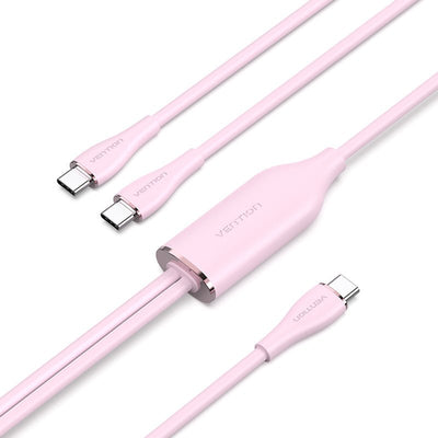 Vention USB Cable Type-c Ctmpg USB Type-c Male 2 X USB Type-c Male 1.5M Pink — image 1