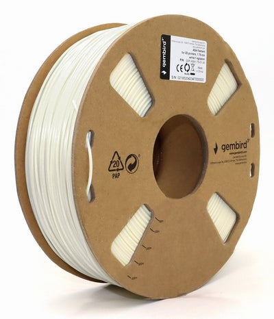 Gembird Handle Filament White 1.75MM 1KG — image 1
